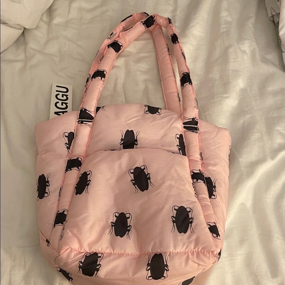 Baggu Light Pink Tote Cockroach NWT
